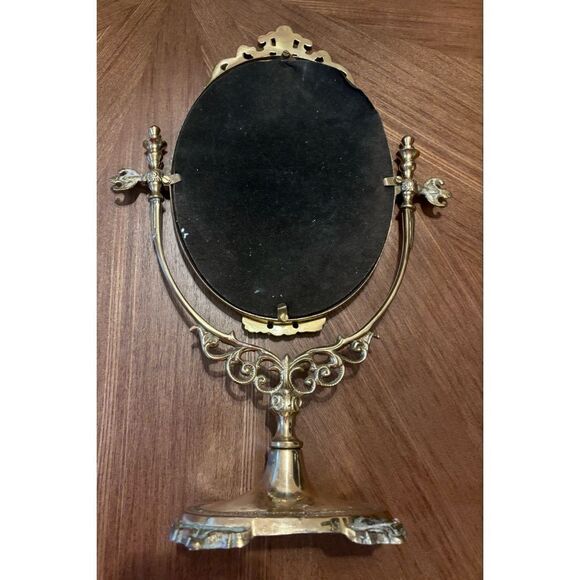 Vintage Gold Brass Italian Tabletop Mirror Hollywood
Regency Rococo style - Picture 5 of 7
